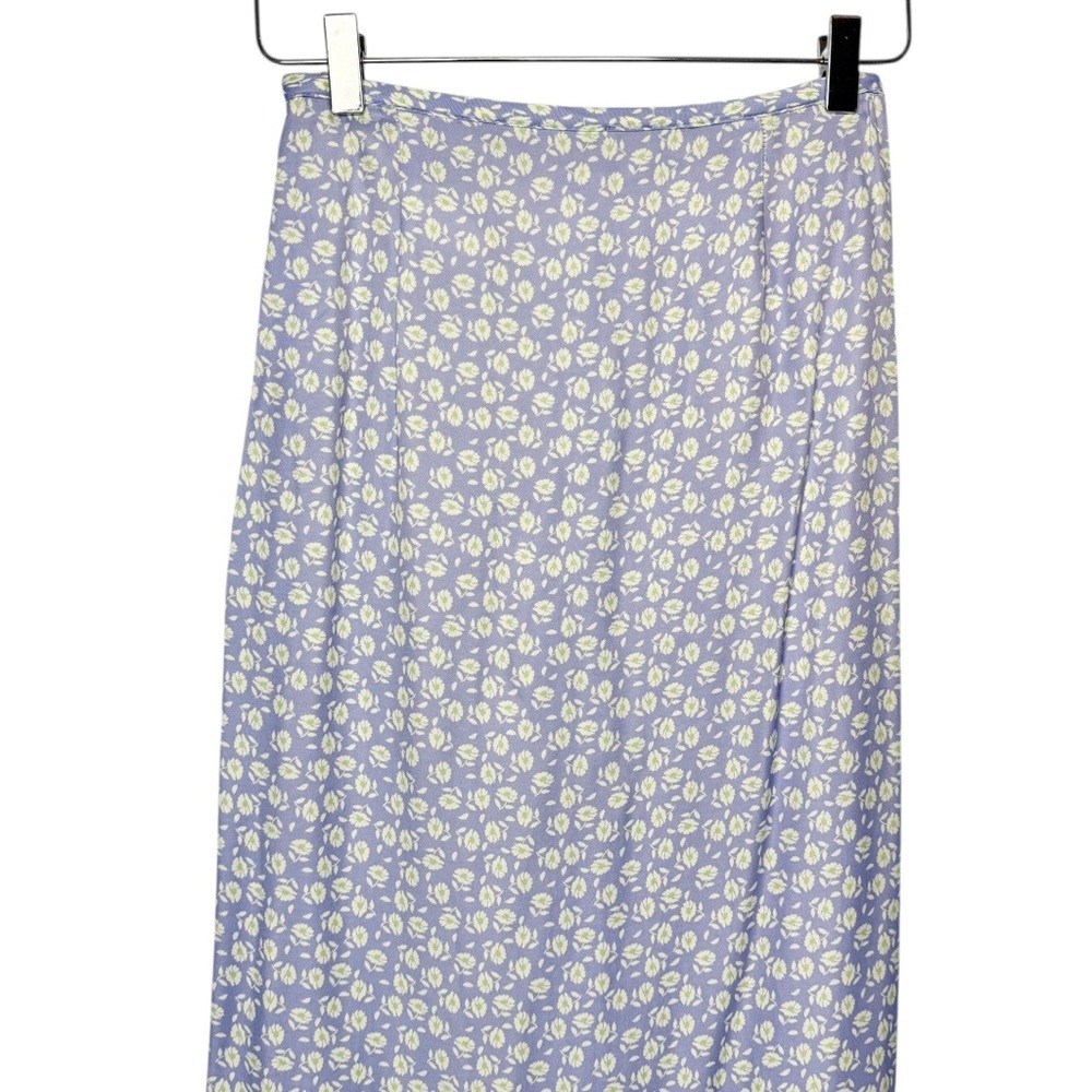 NWT Zara Purple Ditzy Floral Crop Top And Midi Slip Skirt Women’s Set Sz XS - Picture 9 of 12